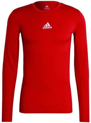 Koszulka męska adidas Compression Long Sleeve Tee czerwona GU7336