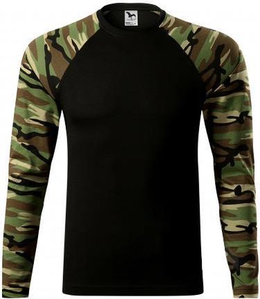 Malfini Camouflage koszulka z długim rękawem, brown,160g/m2 - Rozmiar:XS