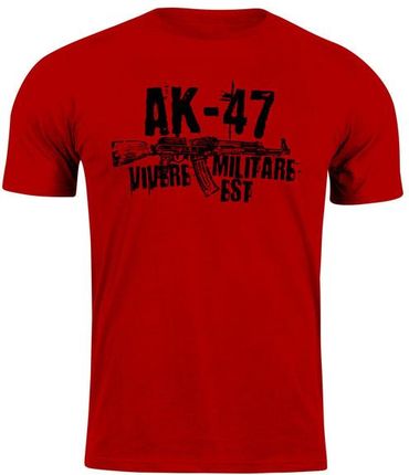 DRAGOWA koszulka z krótkim rękawem Seneca AK-47, czerwona 160g/m2 - Rozmiar:4XL