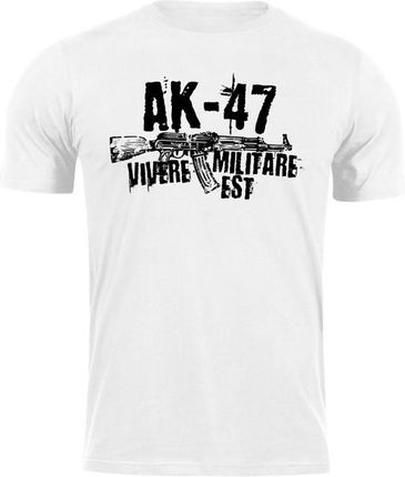 DRAGOWA koszulka z krótkim rękawem Seneca AK-47, biała 160g/m2 - Rozmiar:5XL