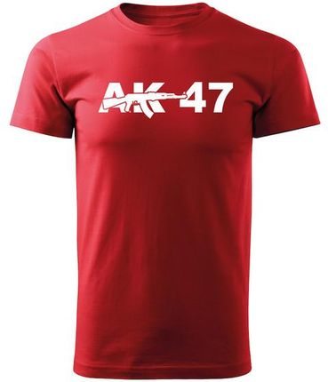 DRAGOWA koszulka z krótkim rękawem ak47, czerwona 160g/m2 - Rozmiar:5XL