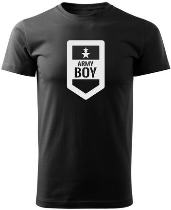 DRAGOWA koszulka z krótkim rękawem Army boy, czarna 160g/m2 - Rozmiar:5XL