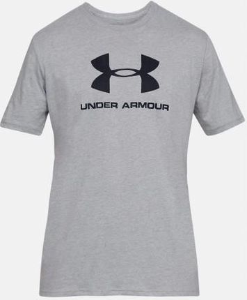 Męska koszulka under armour sportstyle logo ss 1329590-036 j.szary m