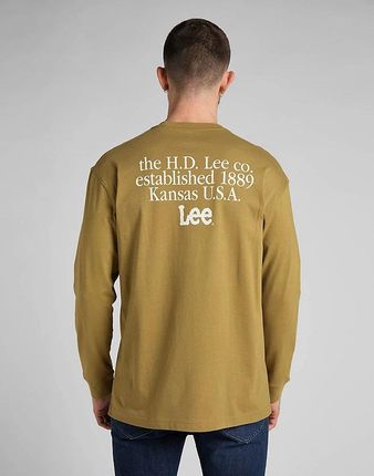 LEE LS LOGO LOOSE TEE MĘSKA KOSZULKA Z DŁUGIM RĘKAWEM LOGO L69AFQ85 - zdjęcie 2