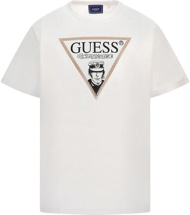 Męska Koszulka z krótkim rękawem Guess SS Triangle Corto Guess Tee M3Ri80Kblr0-G011 – Biały