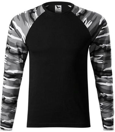 Malfini Camouflage koszulka z długim rękawem, grey,160g/m2 - Rozmiar:L
