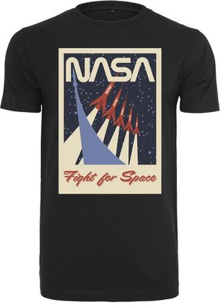 NASA męska koszulka Fight for space, czarna - Rozmiar:S