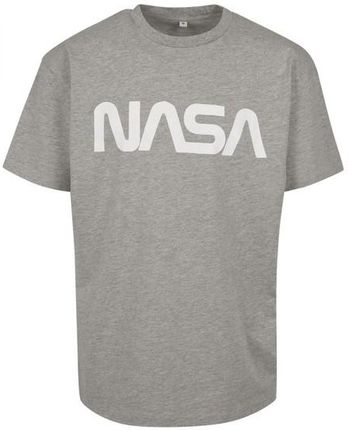 NASA męska koszulka Heavy Oversized, szara - Rozmiar:L