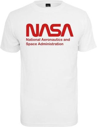 NASA męska koszulka Wormlogo, biała - Rozmiar:XS