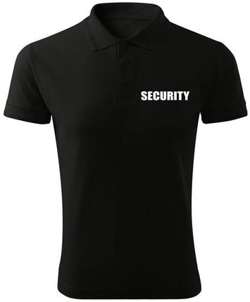 DRAGOWA koszulka polo SECURITY, czarna - Rozmiar:4XL