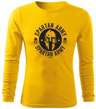 DRAGOWA Fit-T koszulka z długim rękawem Archelaos, Żółta 160g/m2 - Rozmiar:L