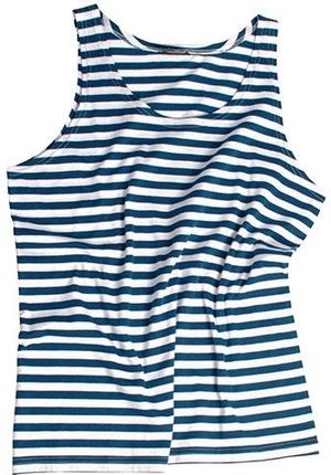 Mil-Tec koszulka Marine niebiesko-biała - Rozmiar:L