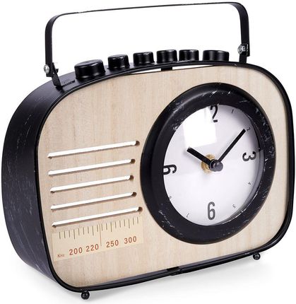 Zegar stołowy metalowy radio