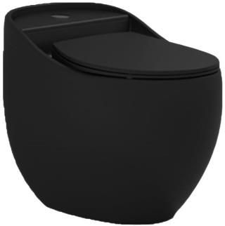 Lavita SILIA RIM Kompakt WC Black z deską