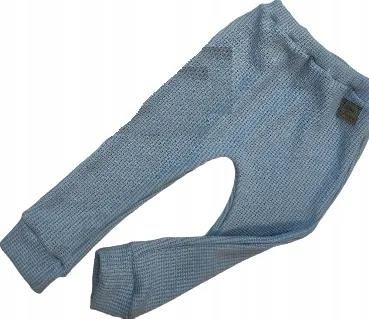 Spodnie niebieskie dzianina swetrowa rozmiar 80
