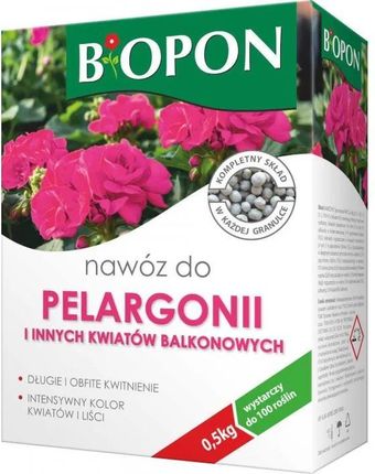 Biopon Nawóz Do Pelargonii I Innych Kwiatów Balkonowych 500g (5904517363045)