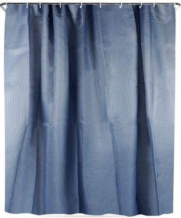 Zasłona prysznicowa łazienkowa haczyki niebieska 180x180 cm