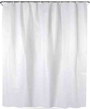 Zasłona prysznicowa łazienkowa haczyki biała 180x180 cm