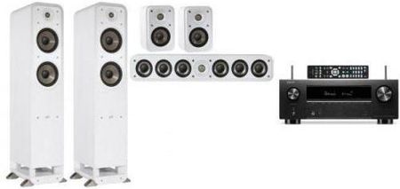 Denon AVR-X2800H + Polk Audio ES55E + ES10 + ES35C Białe