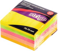 Zdjęcie Karteczki Samoprzylepne Strigo Format 75x75mm Neonowe 400 Kartek - Chojna
