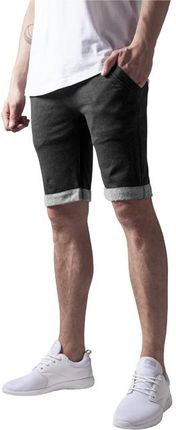 Męskie spodnie dresowe Short Urban Classics, szare-czarne - Rozmiar:3XL