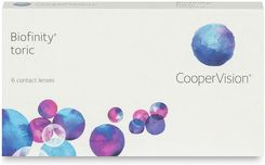 Biofinity CooperVision Toric Soczewki miesięczne -10.00 dpt, Cyl. -1.25, Axis 160 & BC 8.7 6szt.