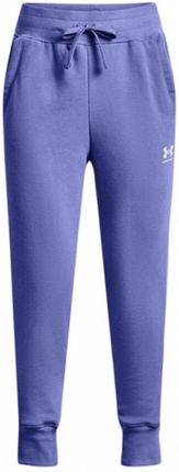 Dziewczęce spodnie treningowe UNDER ARMOUR Rival Fleece LU Joggers - niebieskie