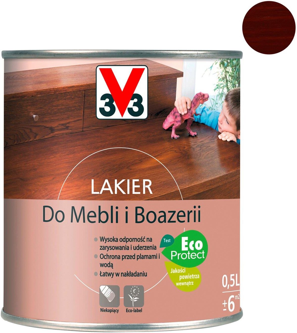 Lakier V33 3V3 Lakier do Mebli i Boazerii Połysk 0,5l Mahoń - Opinie i ...