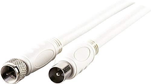 Câble D'antenne Schwaiger 3 M - Connecteur F Plaqué Or - Haute Performance 110 DB - Pour TV, Parabole - 5