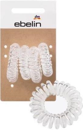 Ebelin Mini Spiralne Gumki Do Włosów Przezroczyste 4 Szt