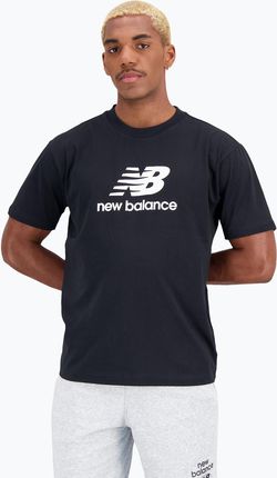 New Balance Koszulka Treningowa Męska Essentials Stacked Logo Co Czarna Mt31541Bk
