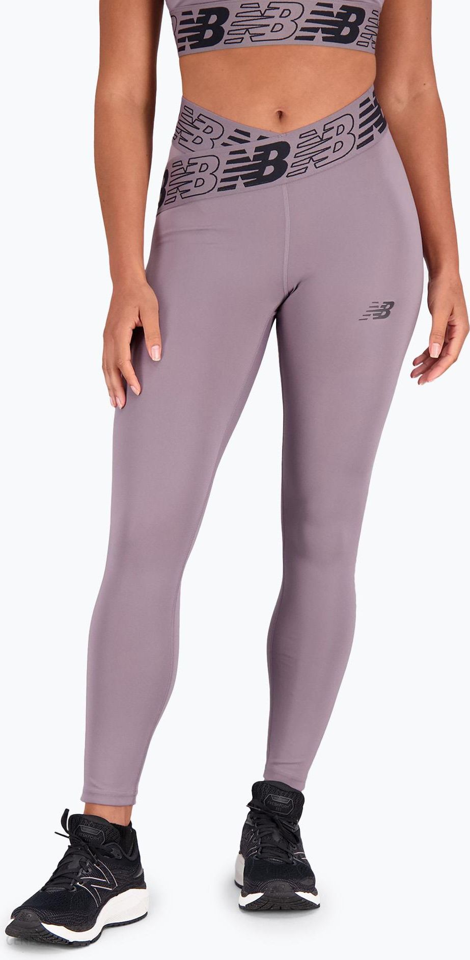 New Balance legginsy do biegania Impact Run AT kolor szary gładkie - Szare legginsy  New Balance, bez wzorów, z materiału, z podwyższonym stanem. Za 269,99 zł.  - Legginsy - Odzież damska - Moda w