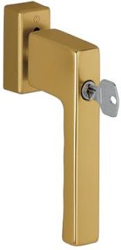 HOPPE Toulon SecuForte - Klamka okienna zamykana kluczykiem, kolor stare złoto F4 patyna