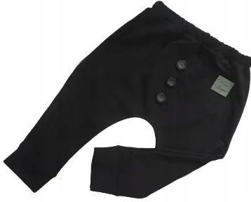 Spodnie czarne z guzikami rozmiar 62