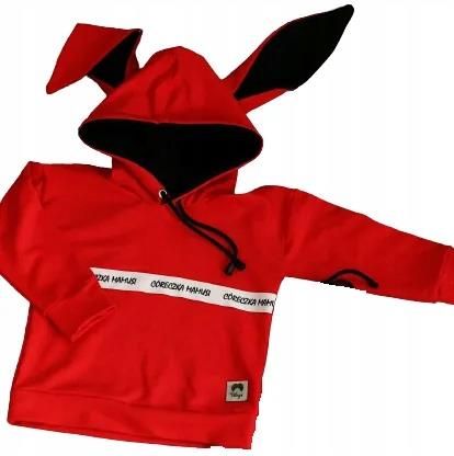 Bluza królik czerwona Córeczka Mamusi rozmiar 116