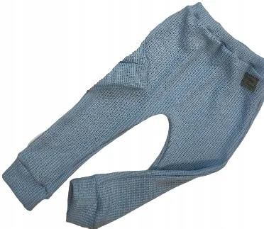 Spodnie niebieskie dzianina swetrowa rozmiar 140