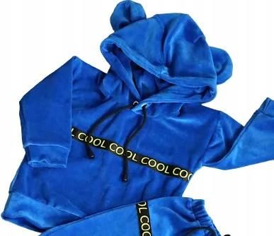 Bluza welurowa niebieska Cool rozmiar 170