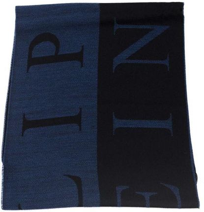 Szalik Philipp Plein 100 niebieskie,czarne akcesoria