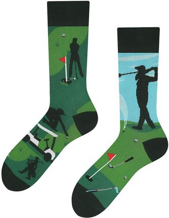 Golf Club Todo Socks, Pole golfowe, Kije, Zielona trawa, Kolorowe Skarpetki
