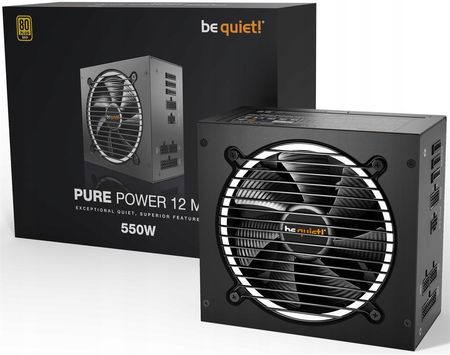 Be Quiet! Zasilacz Pure Power 12 M 550W 80 Plus Gold PCIe5.0 (BN341)