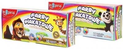 Farby Plakatowe 10 Kolorów 20Ml Inspiria