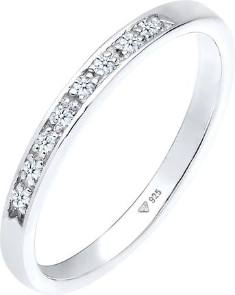 Elli DIAMONDS Pierścień damski błyszczący diamentem (0,04 ct.) w srebra próby 925 Pierścionki