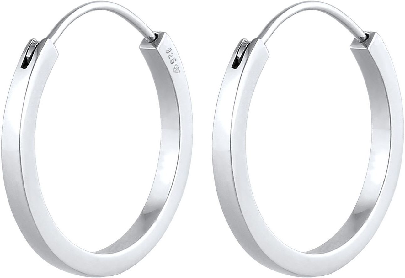 Elli Orecchini A Cerchio Geo Basic Minimal In Argento 925 – Set Per Donna, Fatto A Mano, Antiodore - 4
