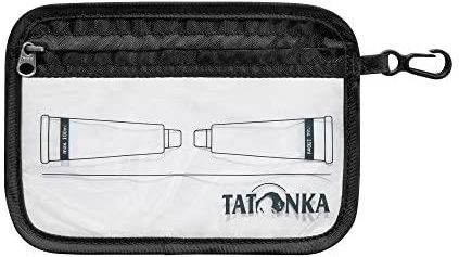 Tatonka Kosmetyczka Zip Flight Bag A6 Mała Przezroczysta Torba Do Zabrania Ze Sobą Płynów W Bagażu Podręcznego Samolotu 16x12 Cm Czarna