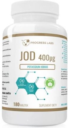 Progress Labs Jod Jodek Potasu 400μg Potassium Iodide 180tabl.