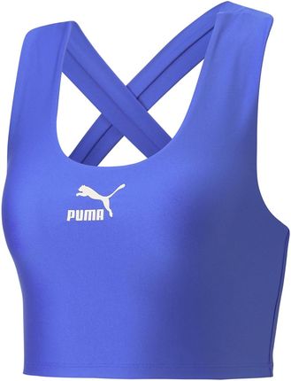 Damska Koszulka z krótkim rękawem Puma T7 Crop Top 53829792 – Niebieski