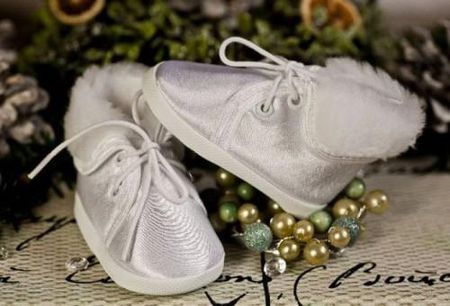 Buciki Atłas biały Zima (chłopiec)