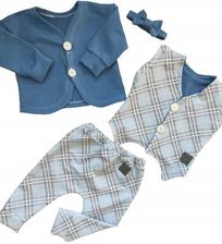 Zdjęcie Garnitur kratka błękitna rozmiar 104 - Opole