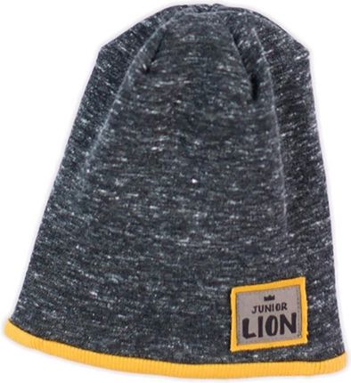 Niemowlęca czapka Nicol Prince Lion melanż szary
