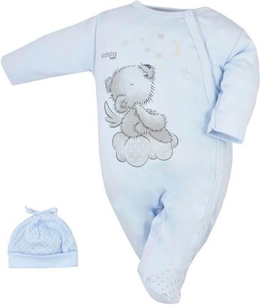 Pajacyk niemowlęcy z czapką Koala Angel niebieski